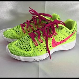 Womens Nike Lunar Trainer Volt Pink Green size 8
